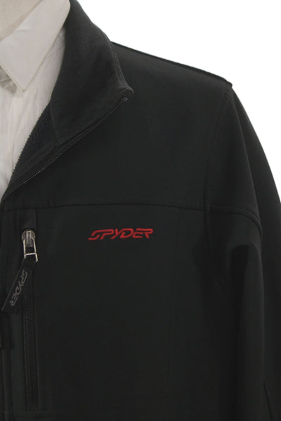 Spyder Mens Military Windbreaker Jacket Black Zip Size XL