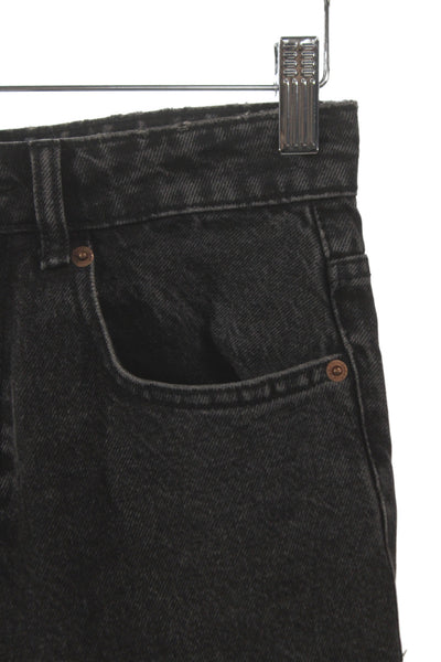 Zara Womens Mom Jeans Black High Rise 100% Cotton Size 2