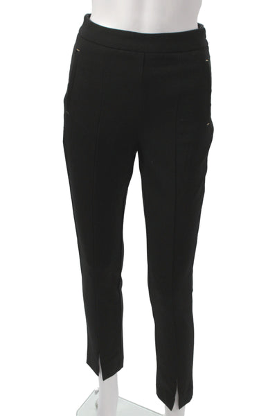 Zara Womens Ankle Cropped Dress Pants Black Size XS
