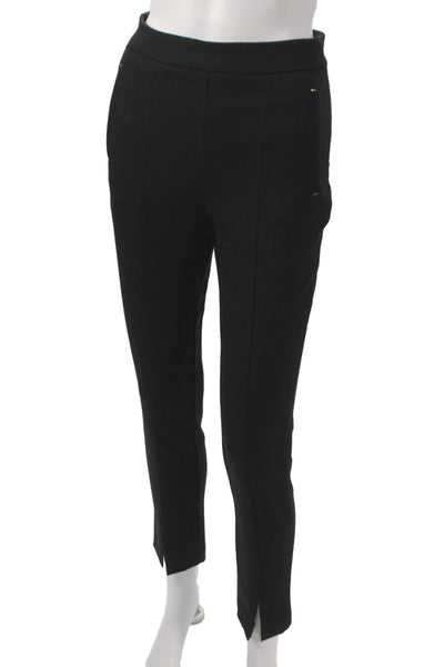 Zara Womens Ankle Cropped Dress Pants Black Size XS