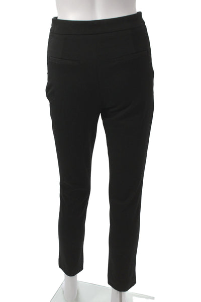 Zara Womens Ankle Cropped Dress Pants Black Size XS