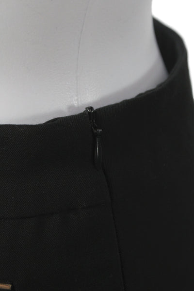 Zara Womens Ankle Cropped Dress Pants Black Size XS