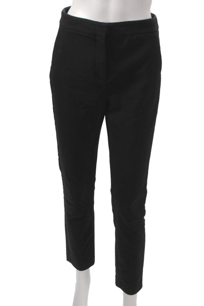 Zara Woman Women Cropped Ankle Dress Pants Black Hook & Eye Size 4