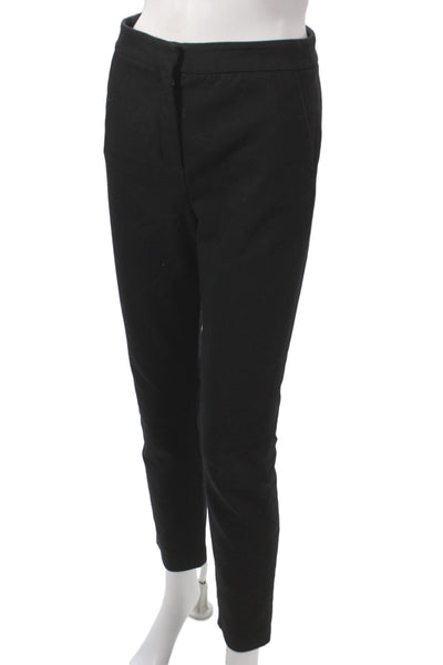 Zara Woman Women Cropped Ankle Dress Pants Black Hook & Eye Size 4