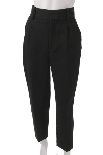 Zara Basic Womens Ankle Dress Pants Black Size XS
