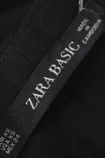 Zara Basic Womens Ankle Dress Pants Black Size XS