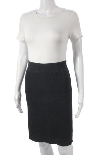 Hard Tail Womens Straight Pencil Skirt Black Cotton Lycra Size S
