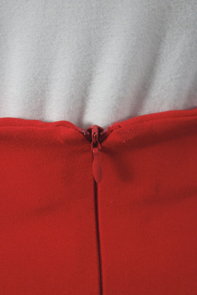 Zara Basic Womens Red Mini Wrap Skirt Cotton Lycra Size S