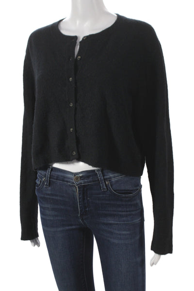 Wilfred Women Cardigan Sweater Black Button Long Sleeve Crew Neck Size S