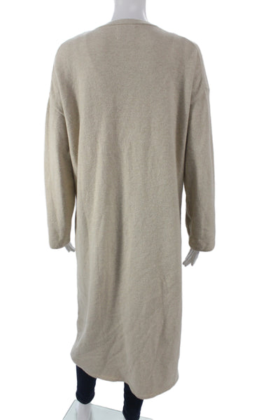 Anine Bing Unisex Beige Wool V-Neck Cardigan Button Long Sleeve Size XS