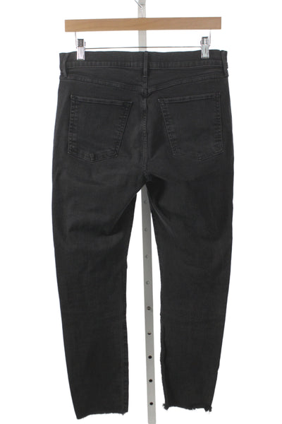 3x1 NYC Women Black Cropped Ankle High Rise Jeans Size 30