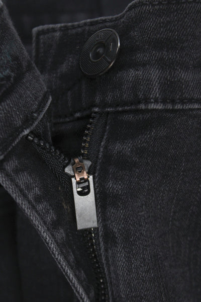 3x1 NYC Women Black Cropped Ankle High Rise Jeans Size 30