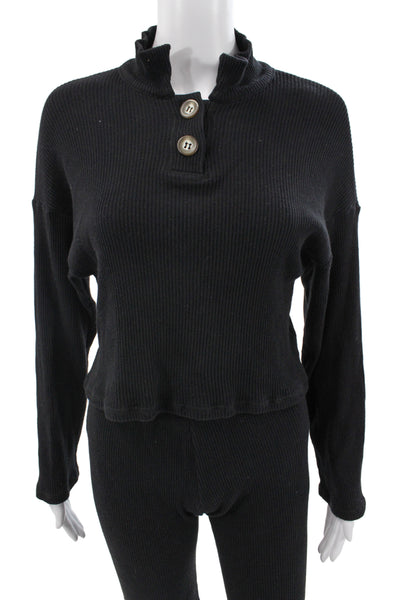 Project Social T Womens Black Long Sleeve Set Pants Size S