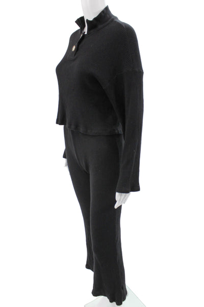 Project Social T Womens Black Long Sleeve Set Pants Size S