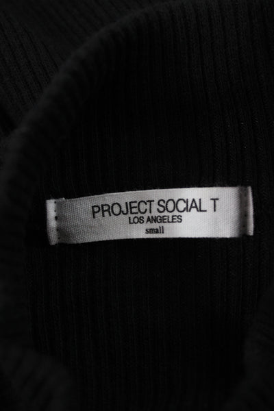 Project Social T Womens Black Long Sleeve Set Pants Size S