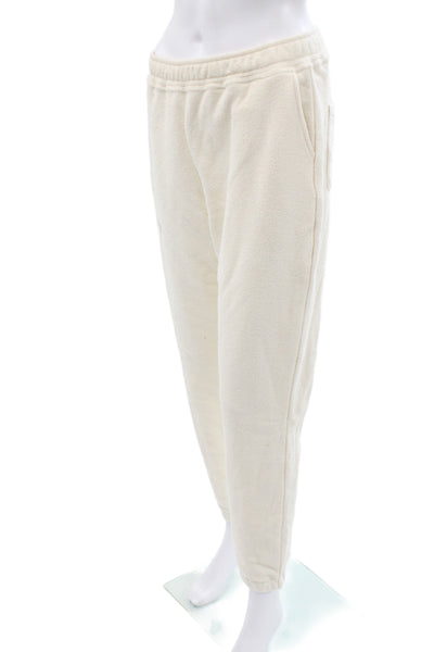 The Upside Womens Jogger Sweatpants Beige Organic Cotton 25in Inseam Size S