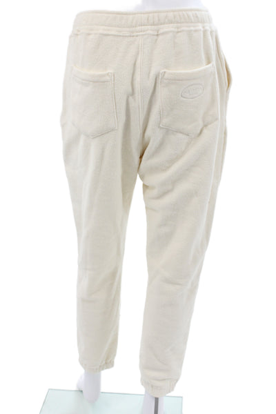 The Upside Womens Jogger Sweatpants Beige Organic Cotton 25in Inseam Size S
