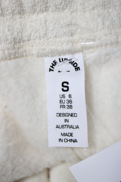 The Upside Womens Jogger Sweatpants Beige Organic Cotton 25in Inseam Size S