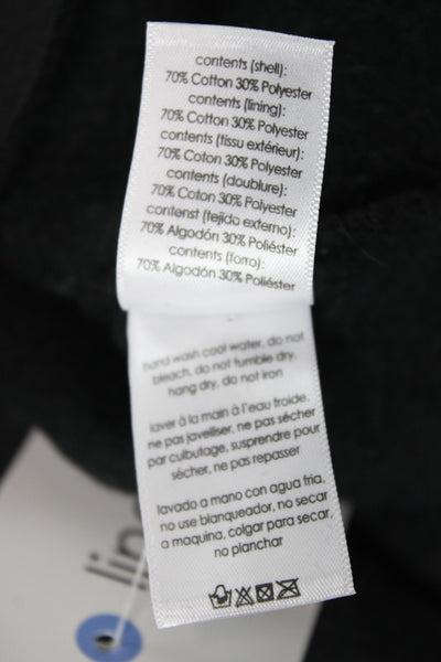 We Wore What Women Black Grunge Sweatshirt Crew Neck Long Sleeve Size L