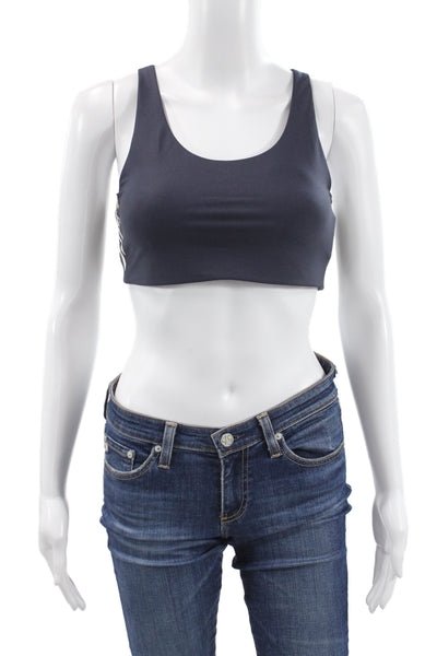 The Upside Women's Scoop Neck Sleeveless Sport Bra Navy Blue Size S
