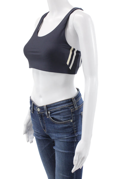 The Upside Women's Scoop Neck Sleeveless Sport Bra Navy Blue Size S
