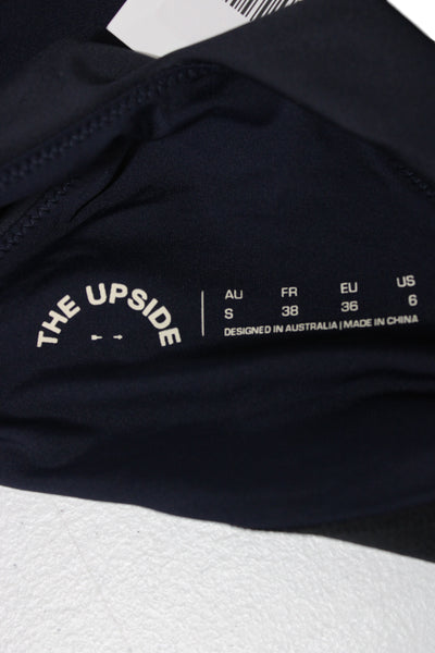 The Upside Women's Scoop Neck Sleeveless Sport Bra Navy Blue Size S