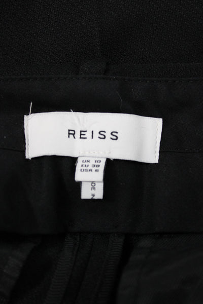 Reiss Women Black Wool Blend Dress Pants Inseam 34 Size 6