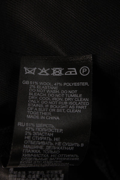 Reiss Women Black Wool Blend Dress Pants Inseam 34 Size 6