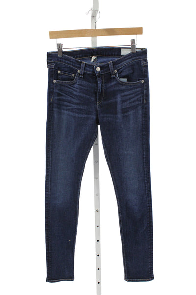 Rag & Bone Jean Women Skinny Ankle Dark Blue Mid Rise Jeans Size 29