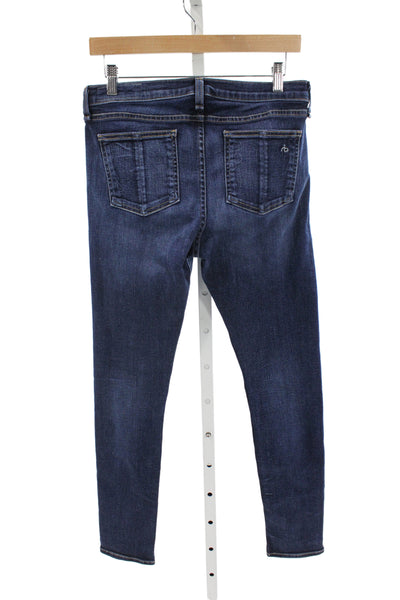 Rag & Bone Jean Women Skinny Ankle Dark Blue Mid Rise Jeans Size 29