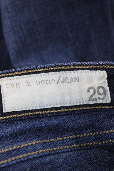 Rag & Bone Jean Women Skinny Ankle Dark Blue Mid Rise Jeans Size 29