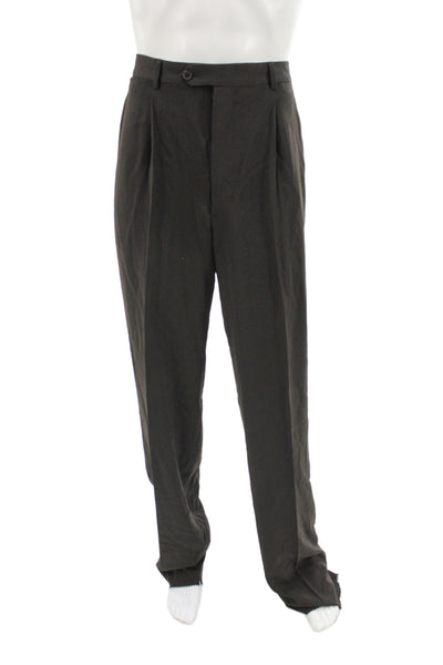 Giorgio Armani Mens Dark Gray Dress Pants Size 42