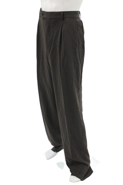 Giorgio Armani Mens Dark Gray Dress Pants Size 42