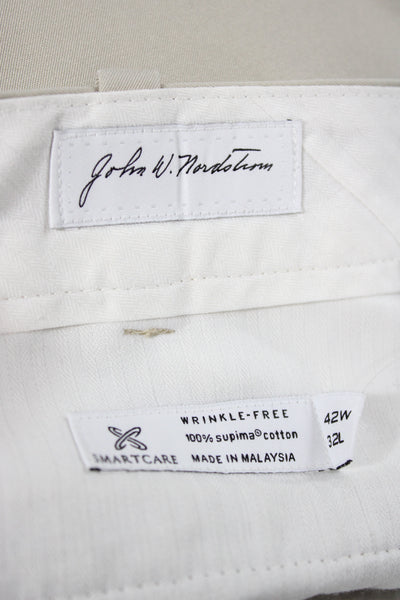 John W. Nordstrom Mens Chinos Beige Supima Cotton Big & Tall Size 42