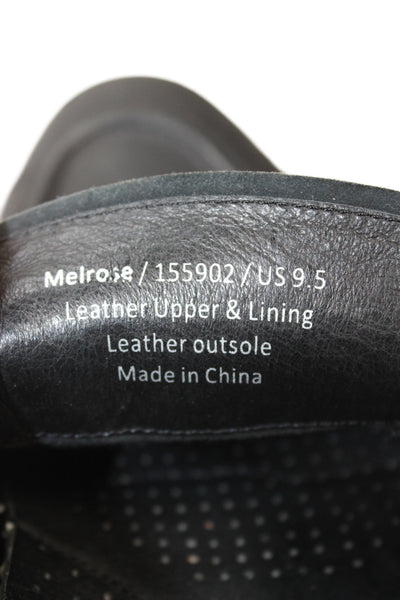 Warfield & Grand Mens Slip On Round Toe Bit Detail Leather Loafers Black Size 9.
