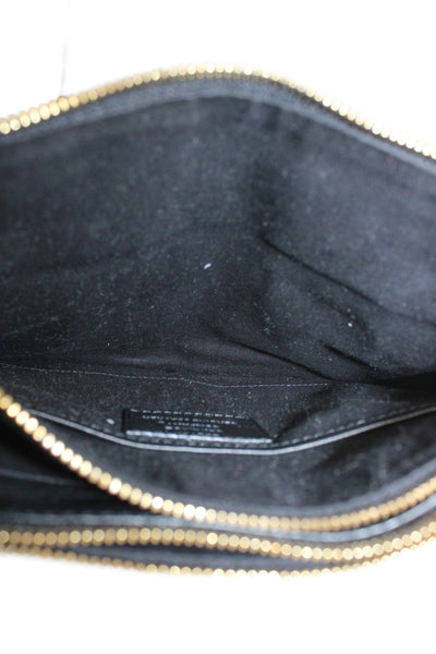 Clever Carriage Company Womens One Strap Zip Top Leather Shoulder Handbag Black