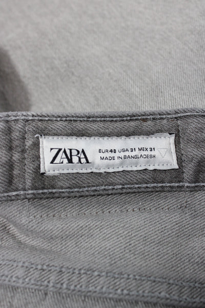 Zara Mens Straight Gray Jeans Size 31