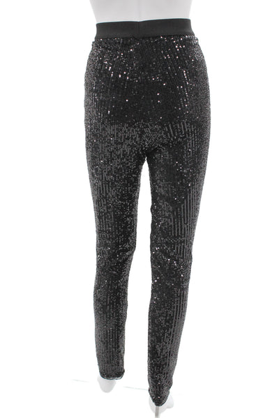 BCBG Max Azria Unisex Black 80s Pants Polyester Spandex Size M