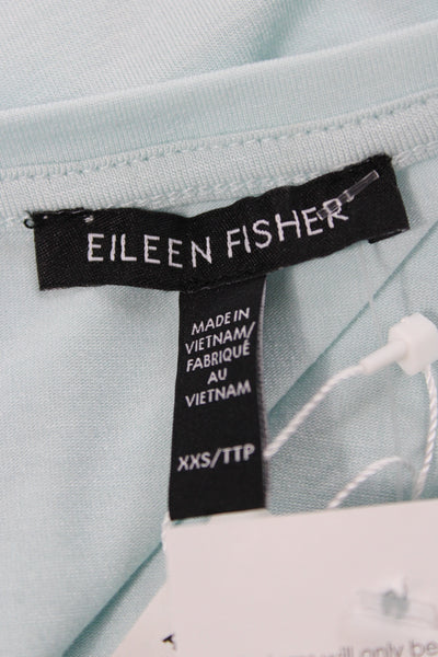 Eileen Fisher Womens Basic Light Blue Sleeveless Tank Size 2XS