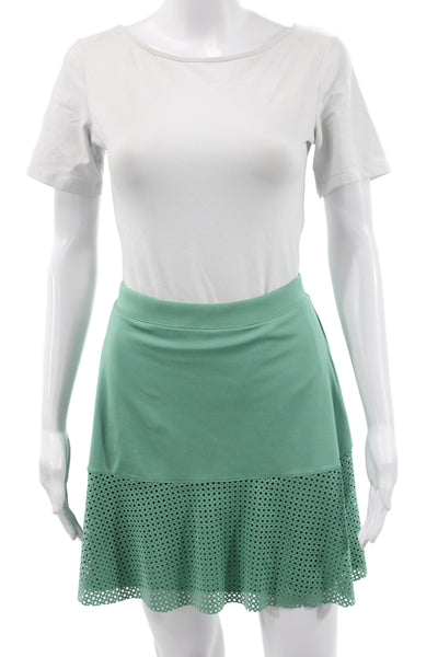 RLX Ralph Lauren Women Green Geometric A-Line Mini Skort Petite Size S