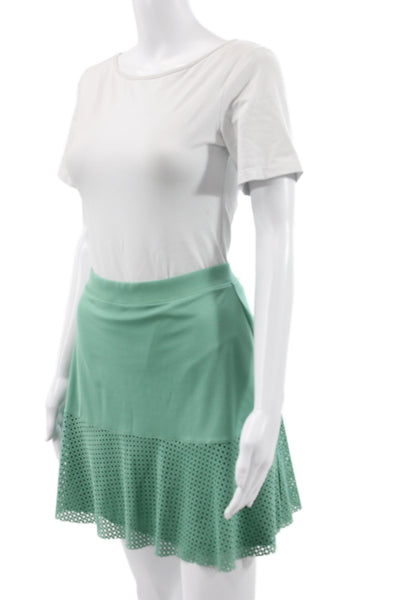 RLX Ralph Lauren Women Green Geometric A-Line Mini Skort Petite Size S