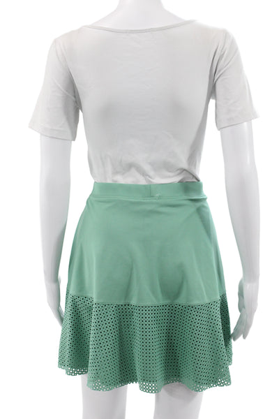 RLX Ralph Lauren Women Green Geometric A-Line Mini Skort Petite Size S