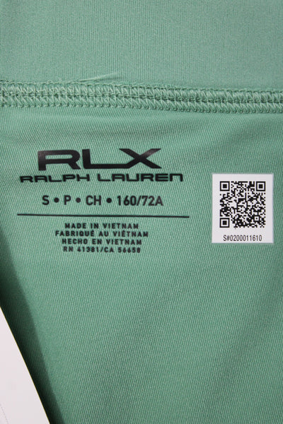 RLX Ralph Lauren Women Green Geometric A-Line Mini Skort Petite Size S