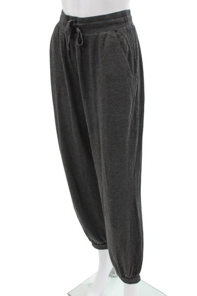Splendid Womens Jogger Sweatpants Dark Gray Drawstring Petite Size XS