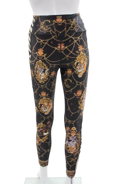 Camilla Womens Ankle Jeggings Black Animal Print Polyamide Size XS