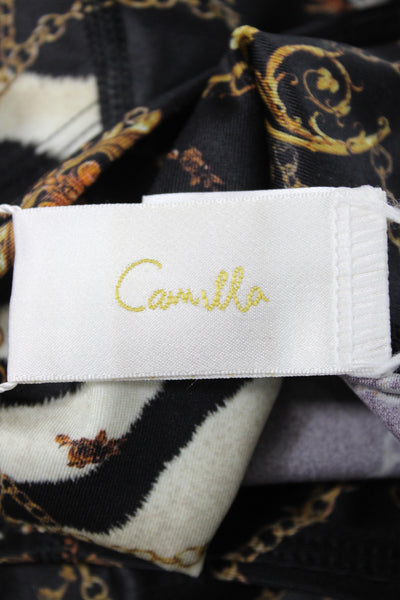 Camilla Womens Ankle Jeggings Black Animal Print Polyamide Size XS
