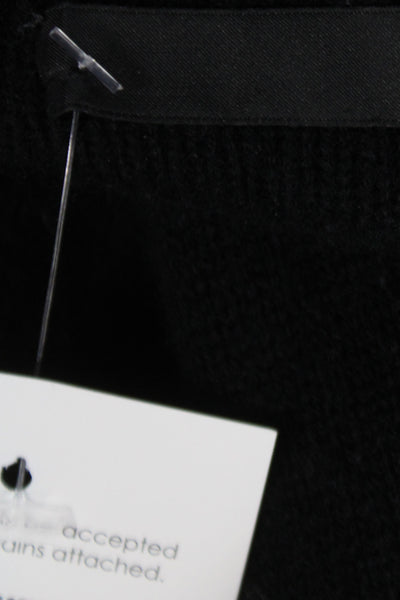 Kes Womens Overcoat Coatigan Black Wool Cashmere Long Sleeve Size M