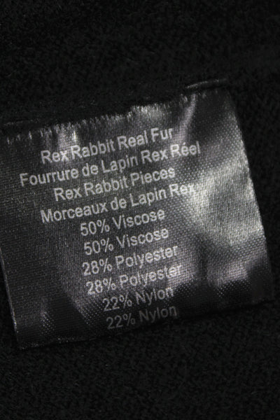 La Fiorentina Unisex Designer Black Viscose Blend Sweaters Size M
