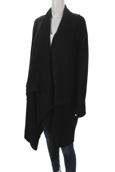 Strenesse Womens Black Designer Coatigan Long Sleeve Size 8