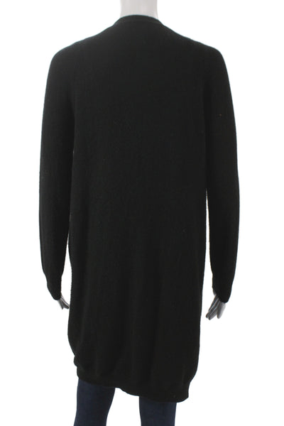 Blossom Cashmere Unisex Black Pima Cotton V-Neck Button Cardigan Size M